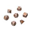 7Pcs Antique Metal Polyhedral Dices With Bag Copper Color For Dungeons Dragons Game view 2