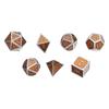 7Pcs Antique Metal Polyhedral Dices With Bag Copper Color For Dungeons Dragons Game view 3