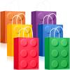 YOTNUS   Building Block Party-Favor-Gift-Bags, Small Gift Bags with Handles, for Building Block Birthday Party Shower Decoration Supplies view 1