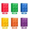 YOTNUS   Building Block Party-Favor-Gift-Bags, Small Gift Bags with Handles, for Building Block Birthday Party Shower Decoration Supplies view 3