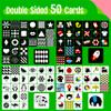 100 Pages Black White Colorful Baby Visual Stimulus Flashcard, 50 PCS High Contrast Baby Flashcards Sensory Toys for Newborn Infant Gift (2 Levels 0-6 Months, 5.5 X 5.5) view 2