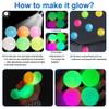 12pcs Sticky Ball Glow in Dark Fidget Sensory Balls - Valentines Day Gifts for Him Her Women Stress Relief Toys for Adults & Kids,Valentines Gift for Party Favors & Prizes Valentines Stocking Stuffers view 3