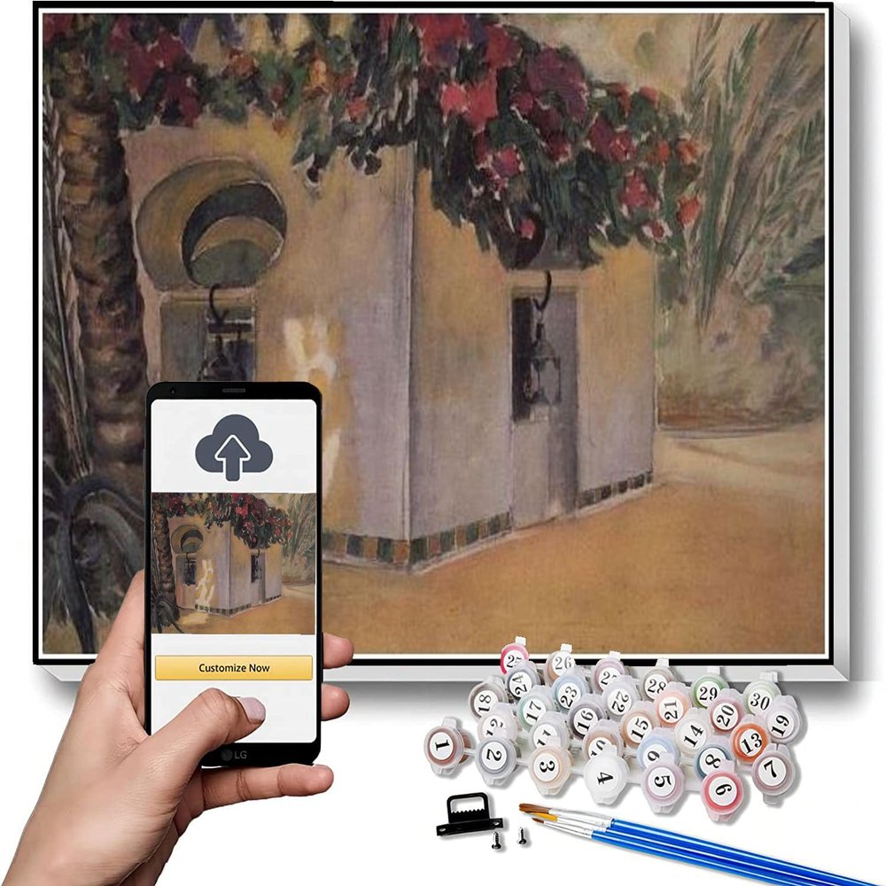 DIY Oil Painting Kit,Garden Beneventum Painting by Kuzma Petrov-Vodkin Arts Craft for Home Wall Decor