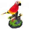 Tipmant Electronic Bird Toys Electric Parrots Animal Pets Move Chirp Realistic Home Office Room Decoration Kids Birthday Gifts (Red) view 1
