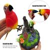 Tipmant Electronic Bird Toys Electric Parrots Animal Pets Move Chirp Realistic Home Office Room Decoration Kids Birthday Gifts (Red) view 4