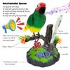 Tipmant Electronic Bird Toys Electric Parrots Animal Pets Move Chirp Realistic Home Office Room Decoration Kids Birthday Gifts (Green) view 2