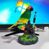 Tipmant Electronic Bird Toys Electric Parrots Animal Pets Move Chirp Realistic Home Office Room Decoration Kids Birthday Gifts (Green) view 3