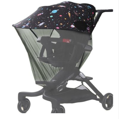 2-in-1 Baby Stroller Sun Shade & Mosquito Cover Net Awning Windproof Anti-UV Safe Umbrella Canopy Universal Fit Breathable Cover for Stroller Car Seat Jogger Travel Accessories