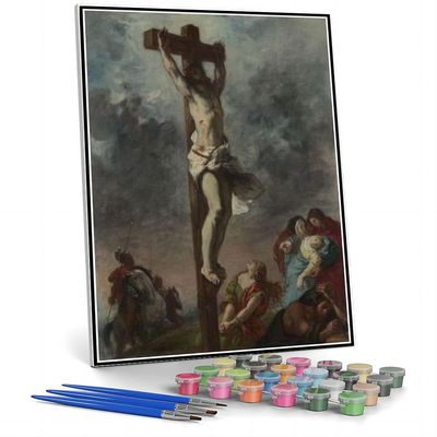 Paint by Numbers Kits for Adults and Kids Christ On The Cross Painting by Eugene Delacroix Arts Craft for Home Wall Decor