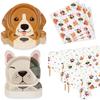 122 Pcs Dog Party Decorations - Including Plates, Napkins, Puppy Tablecloth for Kids Puppy Dog Themed Birthday Party Supplies, Serve 40 view 1