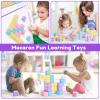 Magnetic Blocks for Toddlers Ages 3-5 Macaron 1.21 Inches Magnetic Building Blocks for Kids Ages 4-8 Gifts Montessori Magnet Cubes Sensory Toys for 3+ 4 5 6 7 Year Old Girls Boys Birthday Christmas view 4
