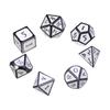 7Pcs Zinc Alloy Enamel Dices Set Polyhedral Solid Metal Dice Role Playing Game Dice Gadget RPG view 1