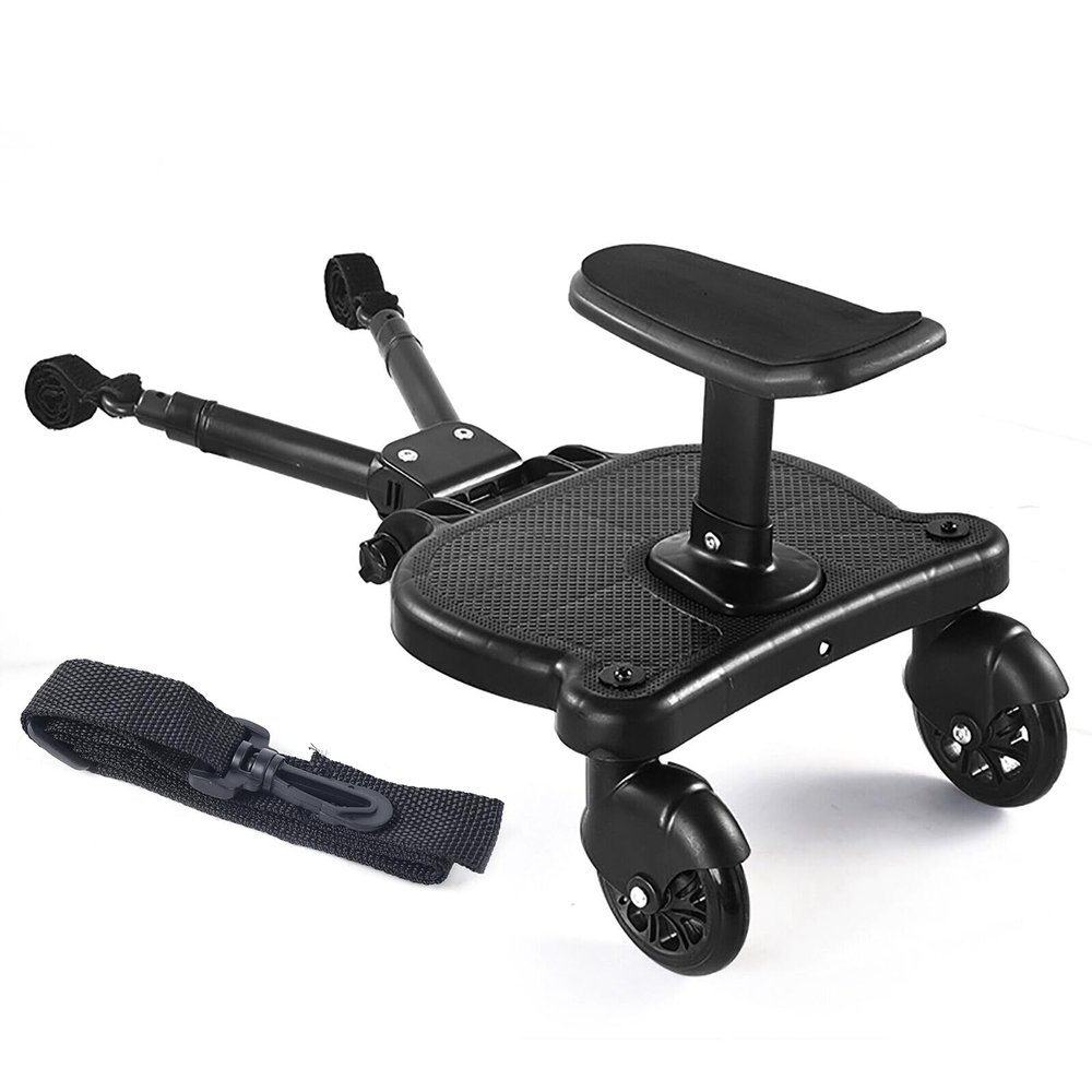 Universal Stroller Board, Stroller Glider Board with Detachable Seat Standing Board, Stroller Board Buggy Board Stroller Connector Rider Stroller Glider Board, Holds Children Up to 55lbs