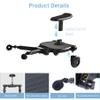 Universal Stroller Board, Stroller Glider Board with Detachable Seat Standing Board, Stroller Board Buggy Board Stroller Connector Rider Stroller Glider Board, Holds Children Up to 55lbs view 2