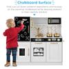 Best Choice Products Pretend Play Kitchen Wooden Toy Set for Kids w/Realistic Design, Telephone, Utensils, Oven, Microwave, Sink - White Bevel view 2