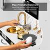 Best Choice Products Pretend Play Kitchen Wooden Toy Set for Kids w/Realistic Design, Telephone, Utensils, Oven, Microwave, Sink - White Bevel view 3
