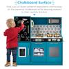 Best Choice Products Pretend Play Kitchen Wooden Toy Set for Kids w/Realistic Design, Telephone, Utensils, Oven, Microwave, Sink - Teal view 2