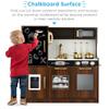 Best Choice Products Pretend Play Kitchen Wooden Toy Set for Kids w/Realistic Design, Telephone, Utensils, Oven, Microwave, Sink - Espresso view 2