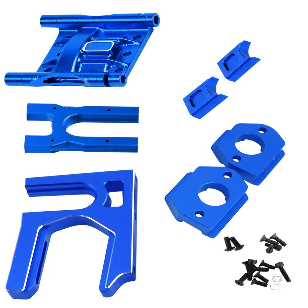 RCMYou Aluminum Center Diff Mount/Differential Cover Mount/Sliding Motor Mount Upgrades Part for 1/8 Typhon/Kraton/Notorious/Outcast/Talion 6S BLX,1/7 Mojave 6S BLX/Limitless,Navy Blue