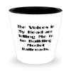 Model Railroads Gifts For Friends, The Voices in My Head are, Inspire Model Railroads Shot Glass, Ceramic Cup From Friends, Model trains, Train sets, Toy trains, Wooden trains, Electric trains view 1