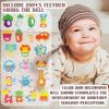 Cocurb 30 Pcs High Contrast Baby Toy Gift Set for Infants Rattles Teething Toys and Wrist Socks Suitable for 6 Months Perfect Baby Gift for Boys and Girls view 4