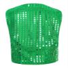 Huimingda Kids Boys Shiny Sequined Vest Jacket Hip-hop Jazz Dance Stage Performance Waistcoat Tops Fancy Costumes Green 10-12 Years view 2