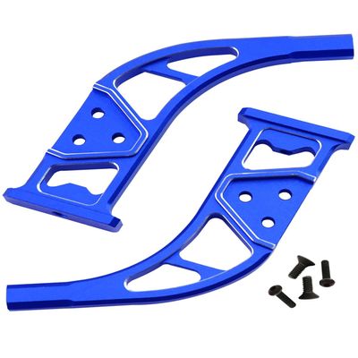 RCMYou Aluminum Rear Wing Mount Upgrades Part for 1/7 Infraction 6S BLX Limitless,2PCS Alloy Rear Wing Body Mount Support Frame Hops Up,Navy Blue