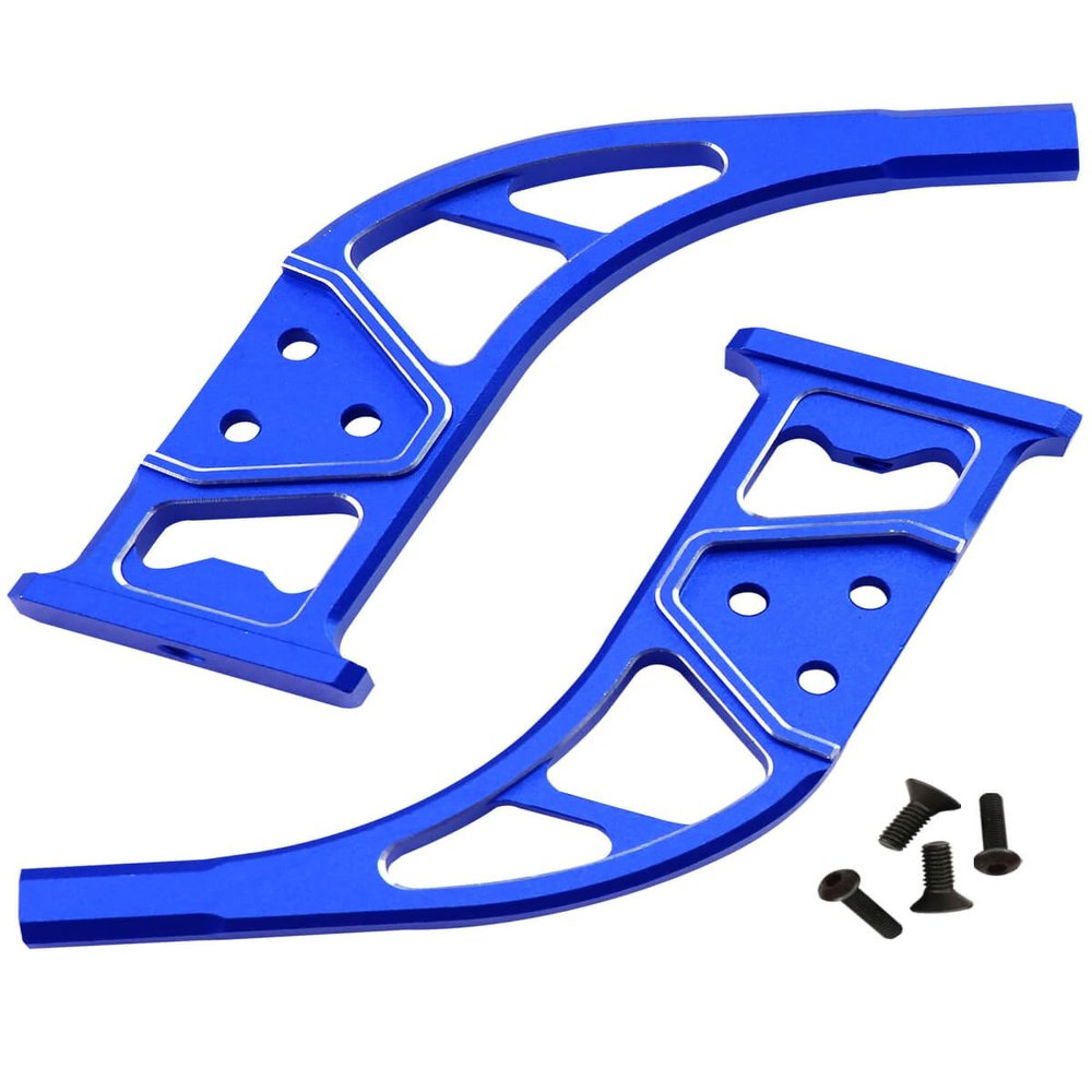 RCMYou Aluminum Rear Wing Mount Upgrades Part for 1/7 Infraction 6S BLX Limitless,2PCS Alloy Rear Wing Body Mount Support Frame Hops Up,Navy Blue