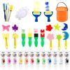 ABEIER Washable Finger Paint Kit for Toddlers, 12 Colors with Paint Tools, Safe Non-Toxic, Baby Safe Paint for Hand and Feet, Mess Free Art Supplies for Kids, DIY Crafts, Kids Gifts, Ages 3+ view 1
