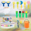ABEIER Washable Finger Paint Kit for Toddlers, 12 Colors with Paint Tools, Safe Non-Toxic, Baby Safe Paint for Hand and Feet, Mess Free Art Supplies for Kids, DIY Crafts, Kids Gifts, Ages 3+ view 3