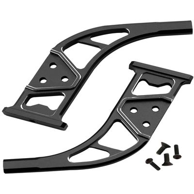 RCMYou Aluminum Rear Wing Mount Upgrades Part for 1/7 Infraction 6S BLX Limitless,2PCS Alloy Rear Wing Body Mount Support Frame Hops Up,Black