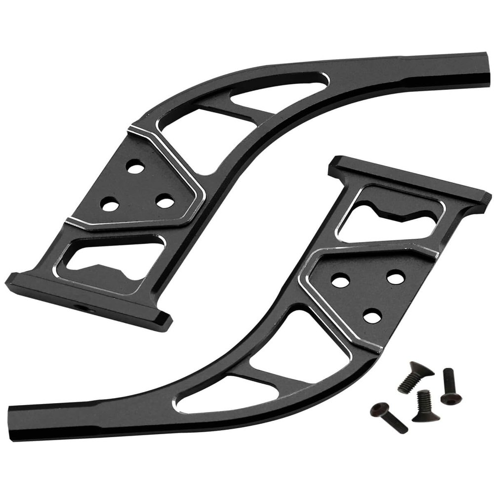 RCMYou Aluminum Rear Wing Mount Upgrades Part for 1/7 Infraction 6S BLX Limitless,2PCS Alloy Rear Wing Body Mount Support Frame Hops Up,Black