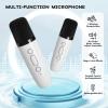 YLL Mini Karaoke Machine for Kids Adults, Portable Bluetooth Speaker with 2 Wireless Microphones,Toys Birthday Gifts for Girls 3, 4, 5, 6, 7, 8, 9, 10, 11, 12+ Years Old Toddler Teens(White) view 4