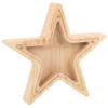 Cabilock Star Piggy Bank for Kids Decorative Coin Shape Money Box Wooden Acrylic Kids Money Box Bank view 1