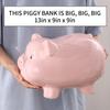 13 Large Piggy Bank for Adults,Girls Piggy Bank for Boys,Ceramic Money Bank,Alcancias De Dinero para Adultos,Coin Bank,Real Money Box for Cash Gift,Modern Home Decor Living Room view 3