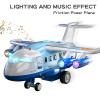 TEMI Kids Airplane Toys for 3 Year Old, Large Spray Transport Airplane Toy with 12 Construction Vehicles and Playmat, Kids Boy Toys Birthday Gifts 3 4 5 6 7 8 Years Old view 2