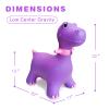 HotMax Bouncy Horse, Dinosaur Hopper Toys for Kids, Inflatable Ride on Bouncy Animals Toys for Toddlers, Jumping Horse for Baby Birthday Gift for Boy or Girl 18 Months 2-4 Year Old (Purple) view 2