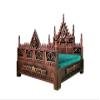 Dollhouse BED - Exclusive Gothic Dollhouse furniture - Laser cut wood - Goth decor view 1