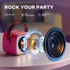 YLL Mini Karaoke Machine for Kids Toys, Portable Bluetooth Speaker with 2 Wireless Microphones, Birthday Gifts for Girls 3, 4, 5, 6, 7, 8, 9, 10, 11, 12+ Years Old Toddler Teens (Hotpink) view 3