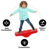 Kids Rocking Seesaw Balance Board with 5 Wooden Balls Sensory Training Rocking Board Balance Training Equipment Children Indoor Outdoor Activity Toy view 3