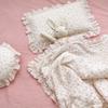 BuLuTu Cotton Muslin Kids Toddler Pillowcase Standard Size, Shabby Chic Galsang Flowers Print, Soft Travel Pillow Case Ruffle Edge Nursery Pillowcases, Boys Girls Bedding Decor, Machine Washable view 1