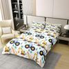 100% Cotton Kids Construction Bedding Sets for Boys,Cartoon Car Excavator Tractor Comforter Cover Full,Cute Equipment Trucks Duvet Cover for Toddler Teen Room Decor Yellow Blue Vehicle Quilt Cover view 2
