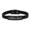 Brilliant Juggling Braided Leather Bracelet, Happiness, Gifts for Friends, Present from Friends, Engraved Bracelet for Juggling, Juggling Equipment, Juggling Props, Juggling Balls view 1