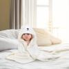 Hooded Baby Towel, Baby Bath Towel Hooded Bath Blanket, Baby Cotton Animal Face Hooded Towel, Absorbent Coral Fleece Hooded Baby Bath Shower Towel Gifts for Infant Newborn Toddlers, 31 * 31in view 2