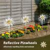 10 Pack Reflective Pinwheels for Yard and Garden,Wind Spinners Outdoor Bird Scare Devices,Sparkly Windmills for Garden Decor Scare Birds Away,Yard Wind Spinners for Outside Patio view 2