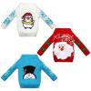 Aoriher 3 Pcs Christmas Doll Clothes Christmas Accessories Outfit Small Sweater Set Knitted Clothing Elk Xmas Santa Tree Snowflake Print Xmas Doll Accessories (Plaid Style) view 1