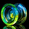 MAGICYOYO Responsive Yoyo K2 Crystal Blue-Yellow + Pink-Purple, Dual Purpose Yo Yo for Kids Beginners, Extra Unresponsive Bearings Kit for Intermediate Advanced+12 Replacement Strings + Storage Case view 2