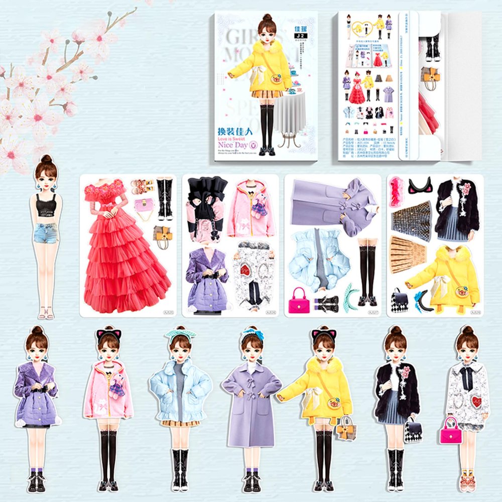 Daniel Axel Magnetic Princess Dress Up Paper Doll Pretend Play Toys Magnet People Clothes Puzzles Game for 3+ Year Old Girls Toddler,Preschool Learning Created Imagine Set Birthday Gift (G Set)