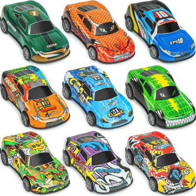 4.2" Toy Cars Metal Race Cars Vehicles 9 Pack, Pull Back Cars Toys for Boys, Girls, Toddlers, Kids 2,3,4,5,6,7 Years Old, Party Favors, Teacher Reward Prizes, Boy Birthday Gifts
