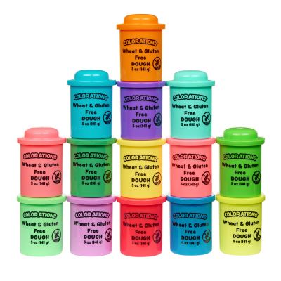Colorations Wheat & Gluten Free Dough Variety Pack - 14 Colors (5 oz Each) | Non-Toxic, Play Dough, Bulk Set, Sensory Kit, Party Favors, Classroom Pack